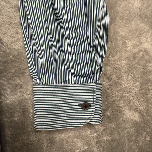 Ermenegildo Zegna Men's 2XL Blue/Green Striped LS Made in Italy SEE DESCRIPTION - Picture 11 of 16